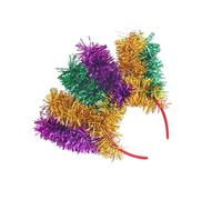 ZEPFJHE Bandeau de Mardi Gras avec guirlandes - Accessoire pour cheveux colorés - Pour bal masqué