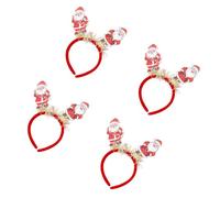 ZEPFJHE Bandeau de Noël réglable Père Noël/bonhomme de neige/cerf élastique accessoire de cheveux pour la famille adultes enfants festival couvre-chef antidérapant pour enfants