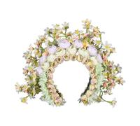 ZEPFJHE Bandeau élégant à fleurs colorées - Accessoire pour cheveux - Accessoire pour séance photo