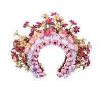 ZEPFJHE Bandeau élégant à fleurs colorées - Accessoire pour cheveux - Accessoire pour séance photo