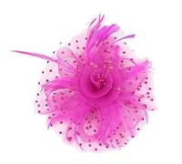 ZEPFJHE Bandeau élégant à plumes avec chapeau en maille pour un look élégant et vintage pour soirée, bal de fin d'année, événement, etc