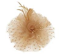 ZEPFJHE Bandeau élégant à plumes avec chapeau en maille pour un look élégant et vintage pour soirée, bal de fin d'année, événement, etc