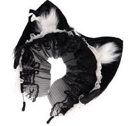 ZEPFJHE Bandeau en peluche douce avec oreilles de chat avec ruban - Accessoire de cheveux tendance - Convient pour adultes et enfants - Bandeau réglable en fourrure pour cosplay