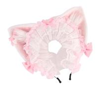ZEPFJHE Bandeau en peluche douce avec oreilles de chat avec ruban - Accessoire de cheveux tendance - Convient pour adultes et enfants - Bandeau réglable en fourrure pour cosplay
