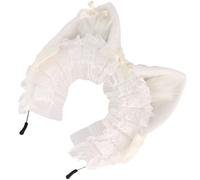 ZEPFJHE Bandeau en peluche douce avec oreilles de chat avec ruban - Accessoire de cheveux tendance - Convient pour adultes et enfants - Bandeau réglable en fourrure pour cosplay