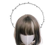 ZEPFJHE Bandeau Lolita pour femme pour fête prénuptiale, fête de mariage, bijoux de cheveux, bandeau photo