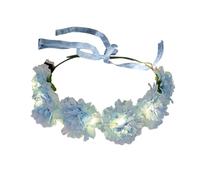 ZEPFJHE Bandeau lumineux pour femme - Couronne de fleurs lumineuses à LED - Couronnes florales lumineuses
