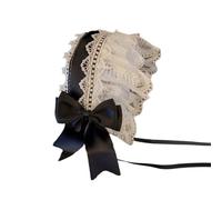 ZEPFJHE Bandeau réglable pour femme avec dentelle volantée et nœud - Accessoires pour cosplay et fêtes à thème - Accessoire de costume de soubrette