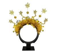 ZEPFJHE Bandeau scintillant pour fête du Nouvel An Happy Celebration Bandeau Guirlandes, serre-tête pour les vacances 2025