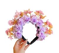 ZEPFJHE Bandeau traditionnel chinois à fleurs, couvre-chef de culture chinoise, coiffe en tissu, bandeau élégant pour fille