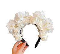 ZEPFJHE Bandeau traditionnel chinois à fleurs, couvre-chef de culture chinoise, coiffe en tissu, bandeau élégant pour fille