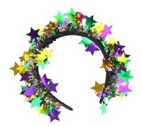ZEPFJHE Bandeaux à guirlandes, bandeau de Mardi Gras, bal de fin d'année, pour fête, carnaval, célébrations, coiffure, coiffure, bandeau confortable