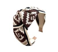 ZEPFJHE Bandeaux brodés à motif ethnique, tissu doux, large design, accessoire de cheveux élégant pour femme, usage quotidien, bandeaux brodés pour femmes