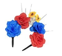 ZEPFJHE Bandeaux d'Halloween Jour des morts Couronne de fleurs Mexicains Accessoire de fête d'Halloween Mexicains Couronne de fleurs Jour des morts Mardi Gras