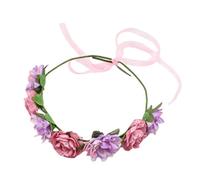 ZEPFJHE Bandeaux floraux de mariée pour femmes, guirlandes florales, couronnes de cheveux, couronnes de fleurs de mariée pour mariage