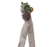 ZEPFJHE Barrette à cheveux chinoise pour filles chaudes - Long ruban en forme de fleur - Barrettes à cheveux pour queue de cheval - Barrettes à cheveux pour adolescentes et filles