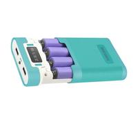 ZEPFJHE Batterie rechargeable 18650 - Ensemble de construction modulaire - Charge rapide - Double ports - Moniteur LED - Texture ABS - Pour support de batterie