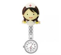 ZEPFJHE Belle Bande Dessinée Infirmière Poche Montre des Montres De Poche Infirmières Confortables pour Les Professionnels Médicaux