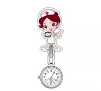 ZEPFJHE Belle Bande Dessinée Infirmière Poche Montre des Montres De Poche Infirmières Confortables pour Les Professionnels Médicaux
