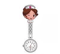ZEPFJHE Belle Bande Dessinée Infirmière Poche Montre des Montres De Poche Infirmières Confortables pour Les Professionnels Médicaux