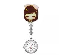 ZEPFJHE Belle Bande Dessinée Infirmière Poche Montre des Montres De Poche Infirmières Confortables pour Les Professionnels Médicaux