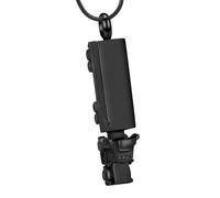 ZEPFJHE Bijoux commémoratifs pour contenir des animaux de compagnie et des crémains humains en acier inoxydable sur le thème du train facile à utiliser