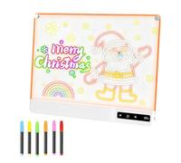 ZEPFJHE Bloc-Notes interactif éclairé pour garçons et Filles, Tableau Lumineux Portable en Acrylique avec Stylo et dragonne, créatif Amusant, Tableau mémo Lumineux Portable