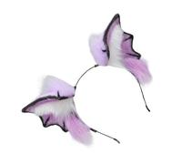 ZEPFJHE Bloodsucker Bandeau à cheveux doux et confortable avec oreilles de chauve-souris réalistes pour Halloween, fête d'anniversaire