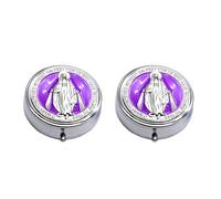 ZEPFJHE Boîte à Perles de prière eucharistique, bibelots Religieux, Chapelet catholique chrétien Romain, étui à Souvenirs, Rangement de Bijoux, Souvenirs pour Son Chapelet