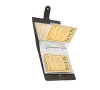 ZEPFJHE Boîte de rangement de luxe en cuir synthétique avec fermoir en métal et 50 enveloppes à fermeture automatique pour le jardinage et les objets de collection