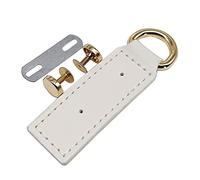 ZEPFJHE Boucle en D en cuir synthétique - Accessoires en forme de D - Clips multi-usages - Fermoir à boucle, Boucle blanche