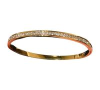 ZEPFJHE Bracelet élégant en acier incrusté de diamants - Design ajusté - Bijou de corps portable pour peaux sensibles - Sertissage élégant, taille unique, Comme décrit