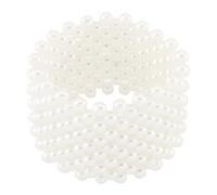 ZEPFJHE Bracelet en perles synthétiques blanches pour le bureau et les fêtes, taille unique, Comme décrit