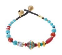 ZEPFJHE Bracelets tibétains népalais uniques utilisant de la turquoise et du cuivre pour un usage quotidien polyvalent et artisanal, One Size, Comme décrit