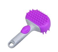 ZEPFJHE Brosse de toilettage multifonctionnelle pour nettoyage en profondeur d'animaux de compagnie, peigne de massage, poignée antidérapante, facile à nettoyer, différentes tailles en silicone