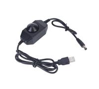 ZEPFJHE Câble de contrôle de Vitesse du Ventilateur de Bureau, Prise de Sortie USB 5V à 5521, Cordon de variateur Rotatif en Ligne pour appareils de Port compatibles et câblage de Bureau, 130 Cm