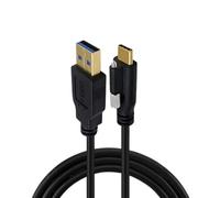 ZEPFJHE Câble de données de port USB3.0 C à vitesse rapide avec détail de verrouillage à double vis et connecteur renforcé pour cordon de données de structure de vue de machine