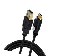 ZEPFJHE Câble de données de port USB3.0 C à vitesse rapide avec détail de verrouillage à double vis et connecteur renforcé pour cordon de données de structure de vue de machine