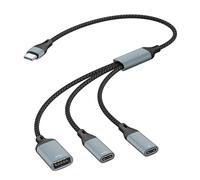 ZEPFJHE Câble répartiteur USB C 60 W pour recharger et transférer des données pour connecter des téléphones, ordinateurs portables et tablettes à des accessoires