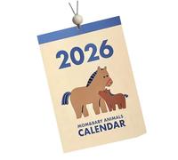 ZEPFJHE Calendrier mural 2026 avec pages amovibles pour décoration d'intérieur, calendrier en papier épais avec fermeture à boucle
