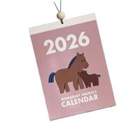 ZEPFJHE Calendrier mural 2026 avec pages amovibles pour décoration d'intérieur, calendrier en papier épais avec fermeture à boucle