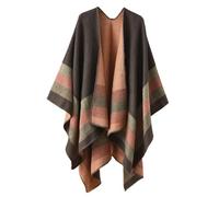 ZEPFJHE Cardigan décontracté châle polyvalent pour femme Poncho Capes Couverture Poncho pour jeunes adultes tendance, Poudre grise., Taille unique