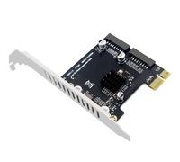 ZEPFJHE Carte d'extension PCIe USB3.0 facile à utiliser, sans configurations, plusieurs ports externes pour mises à niveau de PC, adaptateur USB, carte de transfert de données