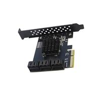 ZEPFJHE Carte d'extension PCIE vers Sata3.0 pour PCIE 1X/4X Slot 6 ports 6 Gbit/s Carte contrôleur de vitesse Adaptateur d'extension Transfert de données pleine vitesse