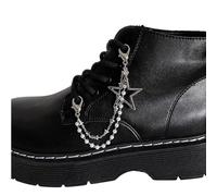ZEPFJHE Chaîne de chaussures à couches, tendance, étoile à cinq branches, ornement de lacet, perles étoile/cœur, boucles de chaussures, accessoires