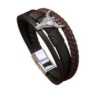 ZEPFJHE Chaîne réglable en cuir PU 3 couches pour un usage quotidien Bracelet léger et confortable Bijoux tendance Accessoire de poignet, taille unique, Comme décrit