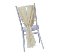 ZEPFJHE Chaise Blanche Châssis En Tulle Mariage De Cérémonie Mariage Enchanteur La Cérémonie Fabriquée À Partir Couverture Chaise Salle Banquet Tissu