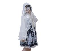 ZEPFJHE Châle multifonction avec nœud papillon - Capes d'extérieur résistantes au soleil - Accessoire de voyage - Poncho pour les vacances - Cape pour femme, blanc, taille unique