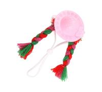 ZEPFJHE Chapeau De Costume Animal Compagnie Miniature avec Longues Tresses pour Les Pochettes Hamsters en Laine Douce Conception Photo Décoration Chapeau Animaux Compagnie Les Et