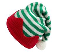 ZEPFJHE Chapeau joyeux de Noël Slouch Casquettes avec pompons Leprechaun Vacances Unisexe Porter rayé pour scène Wear Stripe Hat